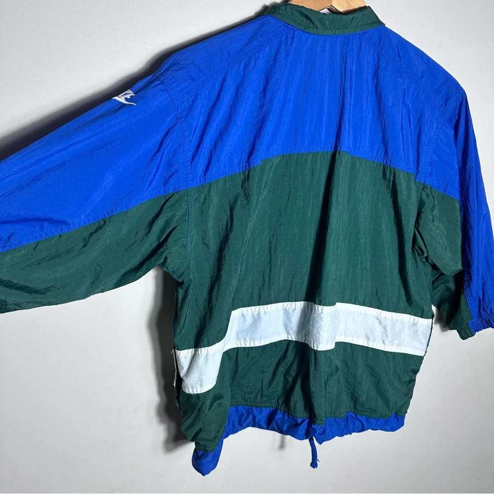 90s Vintage Nike Kids Blue and Green Colorblock windbreaker jacket